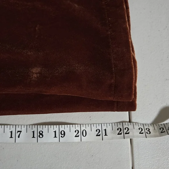 NWT (Flawed) Anthropologie Kristinit Gold Velvet Wide Leg Jumpsuit - Picture 12 of 15